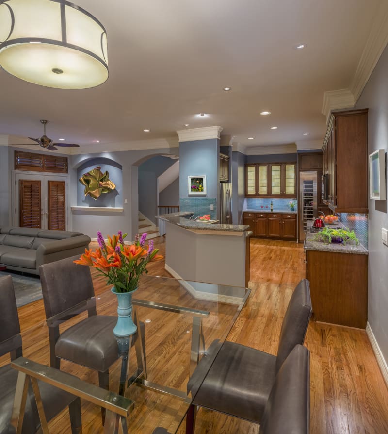 image of dining table in kitchen