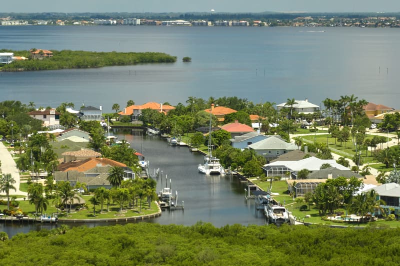 image of homes on the water