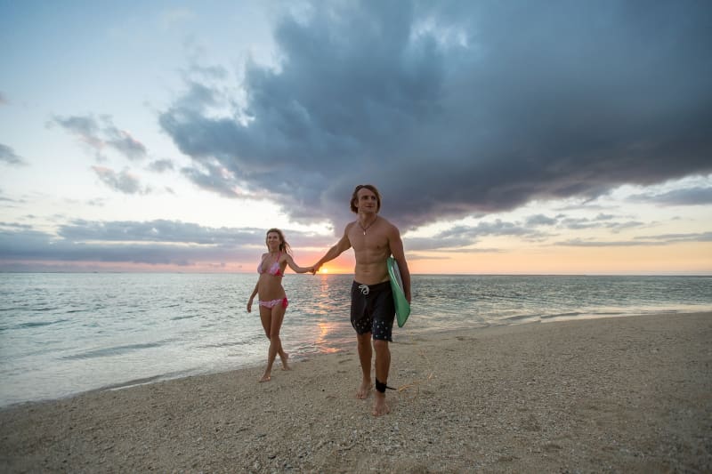 image of man and woman on the beach in Florida