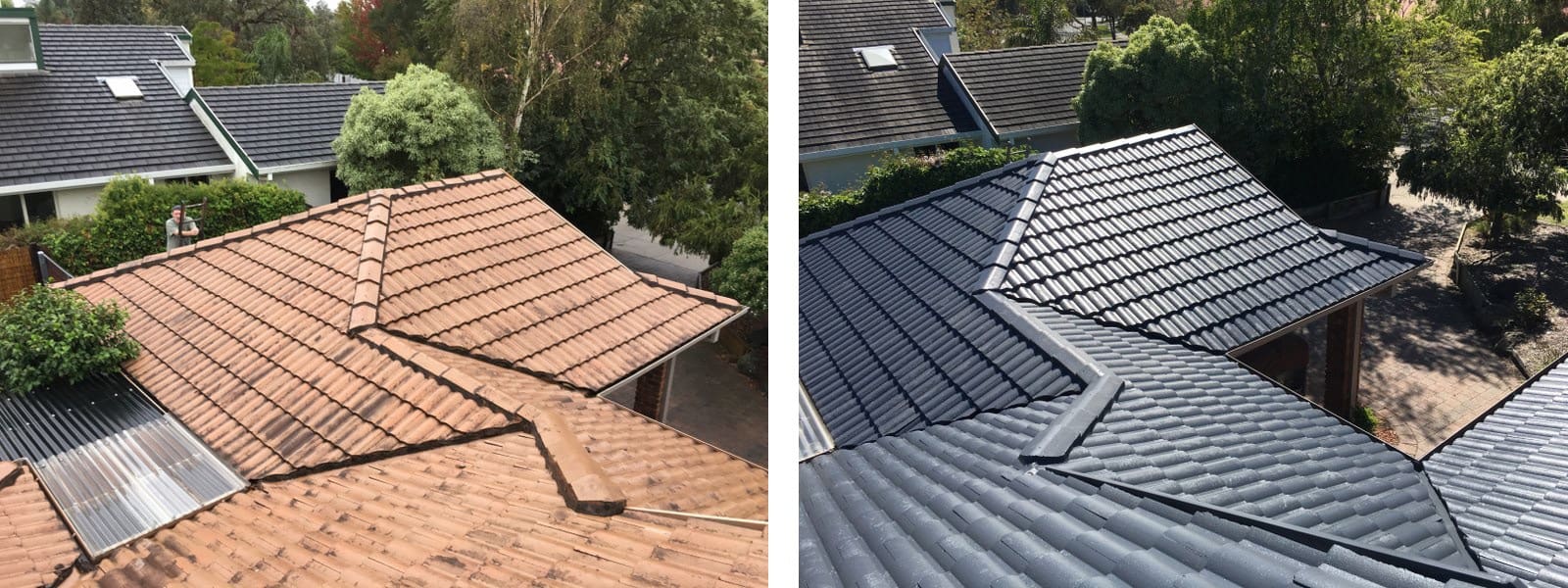 black metal tile roof image from Bringman Roofing sarasota